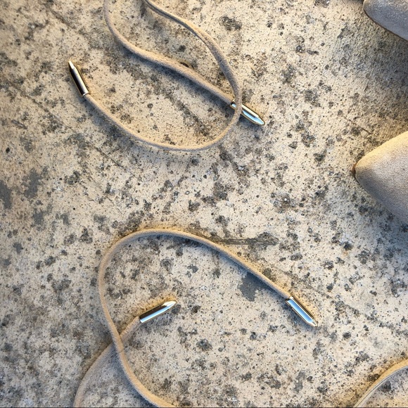 Marc Fisher Ltd. Lace Up Pointed Toe Flats Beige - Picture 6 of 8